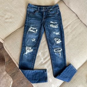 American Eagle High-Waisted Patched Jeggings